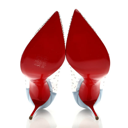 Christian Louboutin PVC Patent Degrastrass 100 Pumps 39.5 Sky 6 of 8