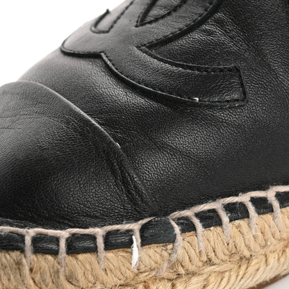 Chanel Lambskin CC Espadrilles 39 Black 14 of 15