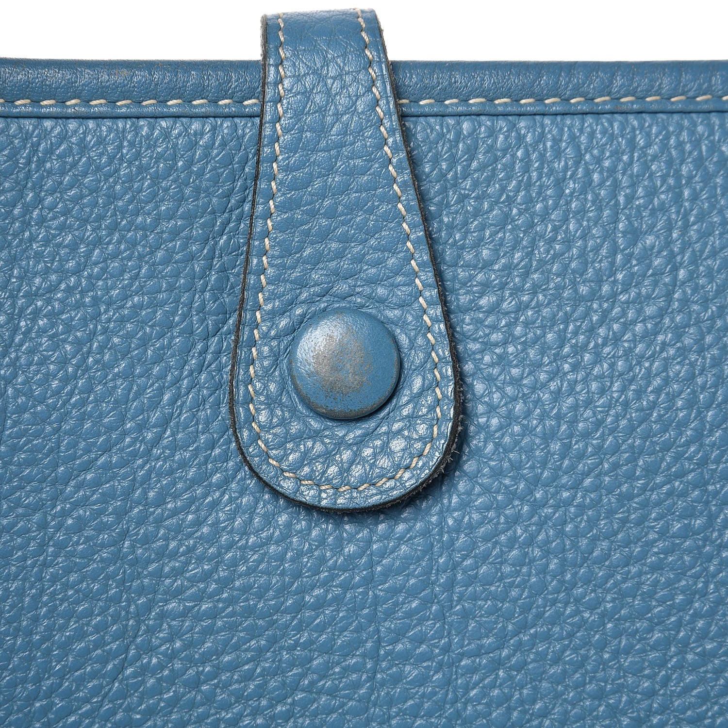 Hermes Taurillon Clemence Evelyne PM Blue Jean 8 of 8