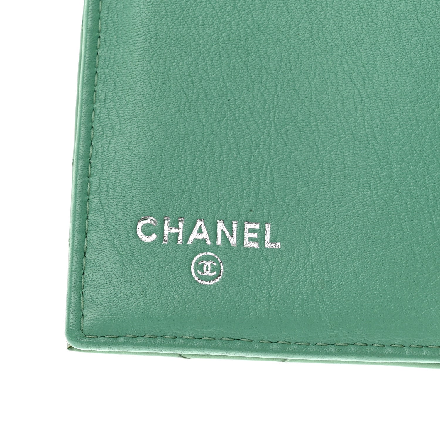 Chanel Patent Quilted Large Flap Wallet Green 6 of 11