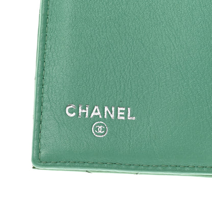 Chanel Patent Quilted Large Flap Wallet Green 6 of 11