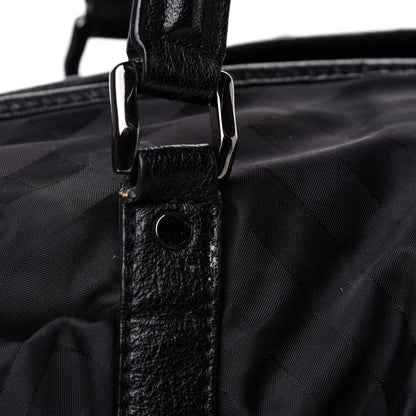 Burberry Nylon Tonal Check Diaper Bag Black 8 of 12