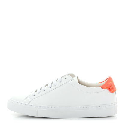 Givenchy Calfskin Womens Urban Street Sneakers 37.5 White Neon Pink 1 of 12