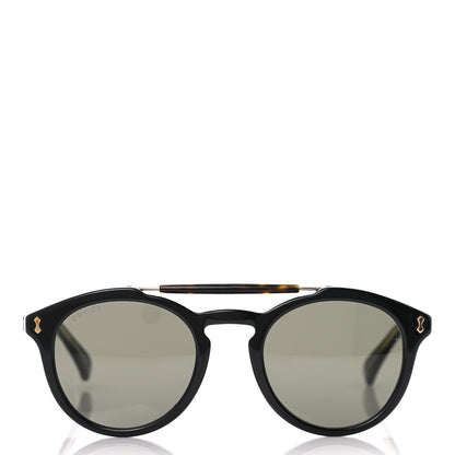 Gucci Round Avana Sunglasses GG0124SA Black Tortoise 2 of 9