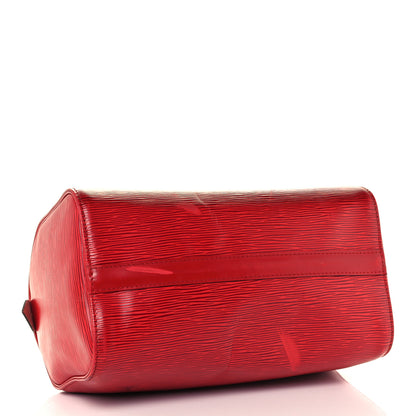 Louis Vuitton Epi Speedy 25 Castillan Red 3 of 8