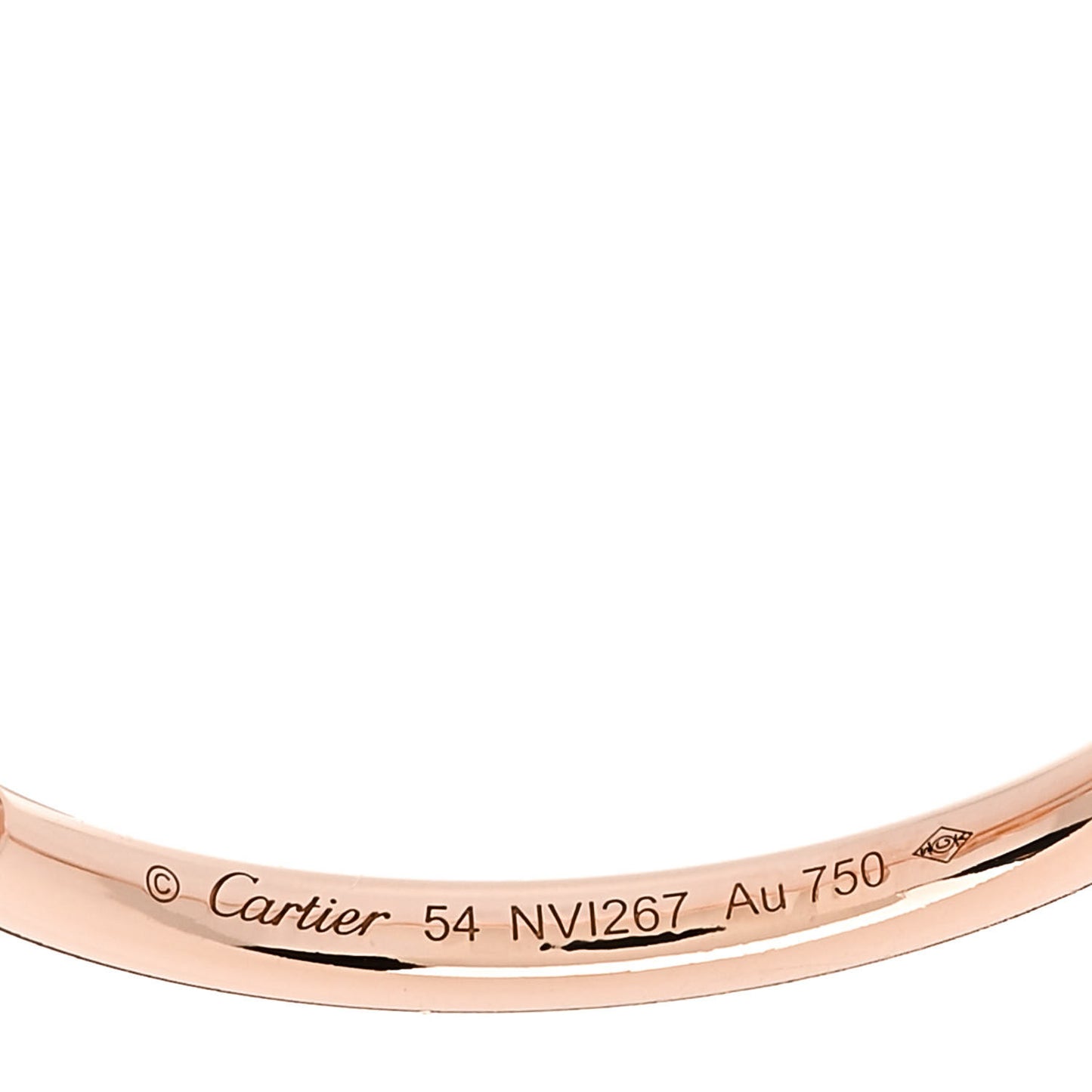 18K Pink Gold Small Juste Un Clou Ring 54 6.75