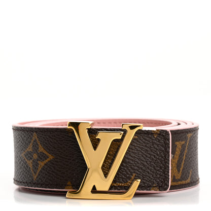 Louis Vuitton Calfskin Monogram 30mm LV Initiales Reversible Belt 85 34 Rose Ballerine 1 of 6