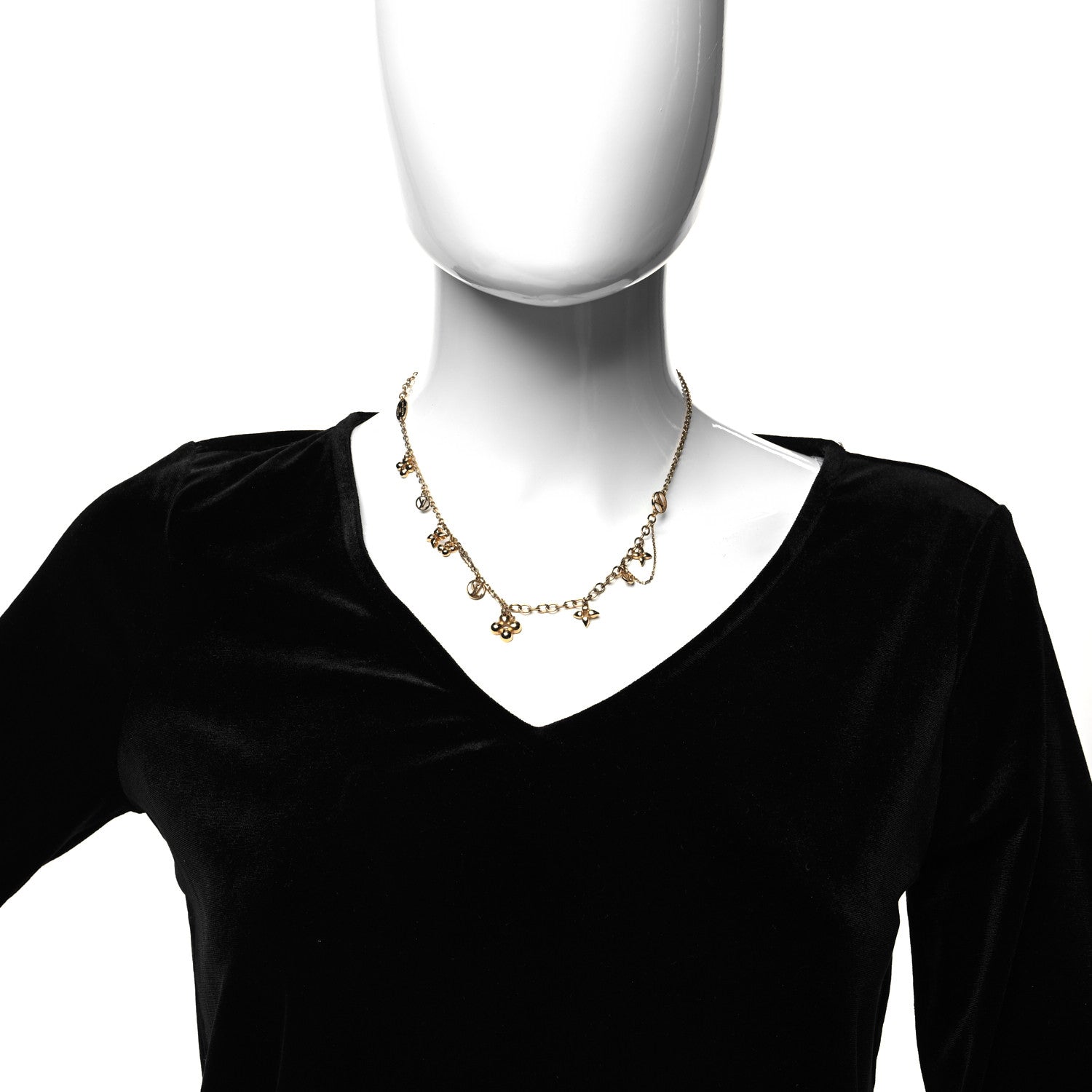 Louis Vuitton Metal Blooming Supple Necklace Gold 2 of 6