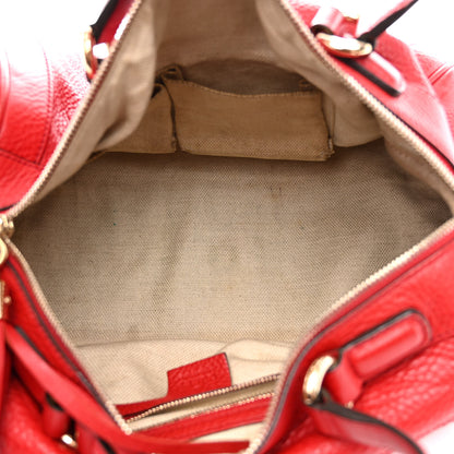 Gucci Pebbled Calfskin Medium Soho Boston Red 5 of 15