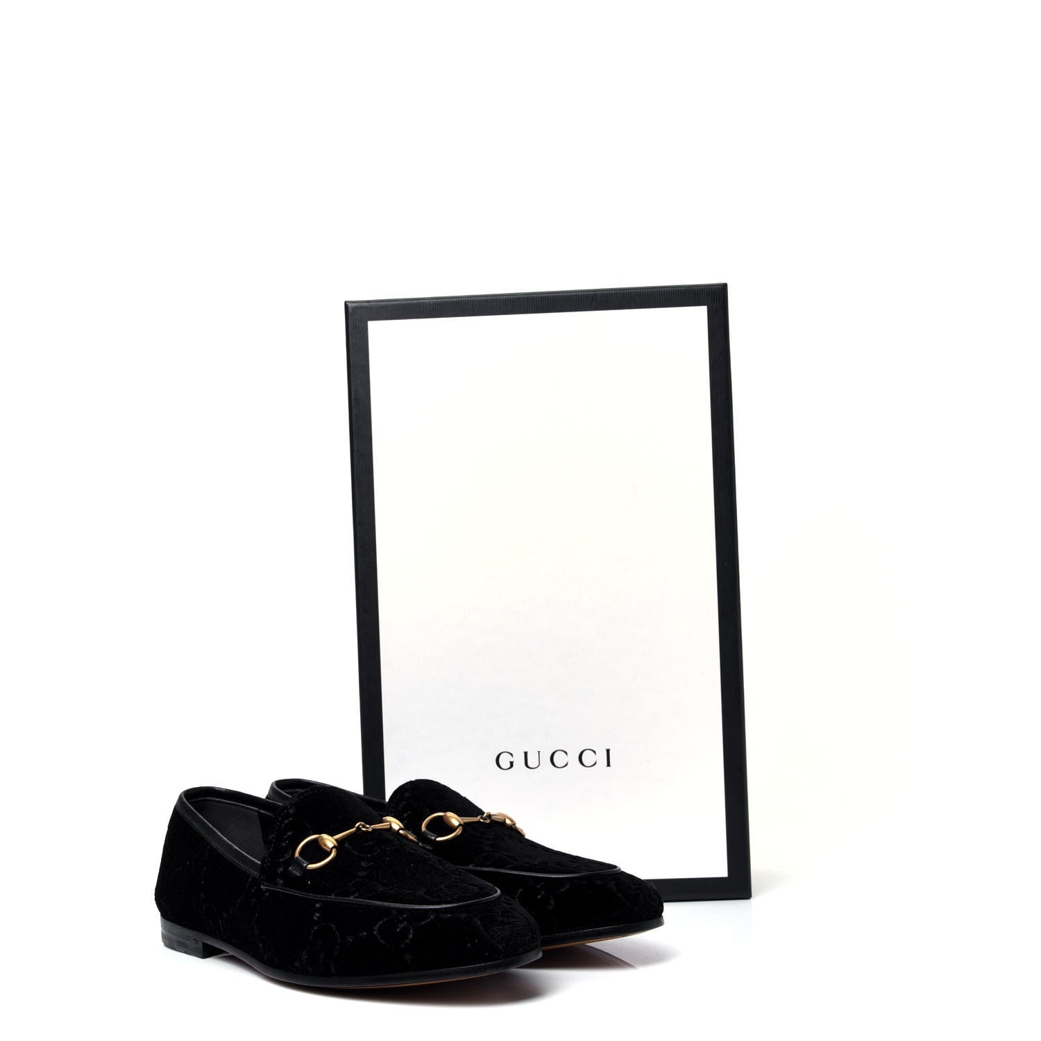 Gucci Velvet GG Monogram Horsebit Womens Jordaan Loafers 36 Black 10 of 10