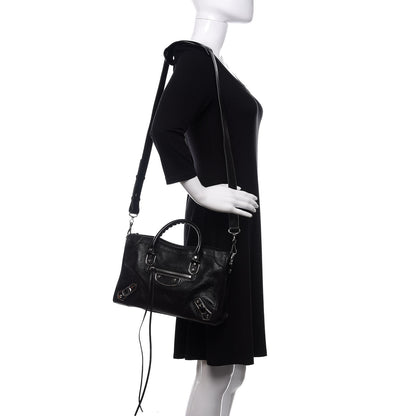 Balenciaga Chevre Silver Metallic Edge Hardware S City Black 2 of 12