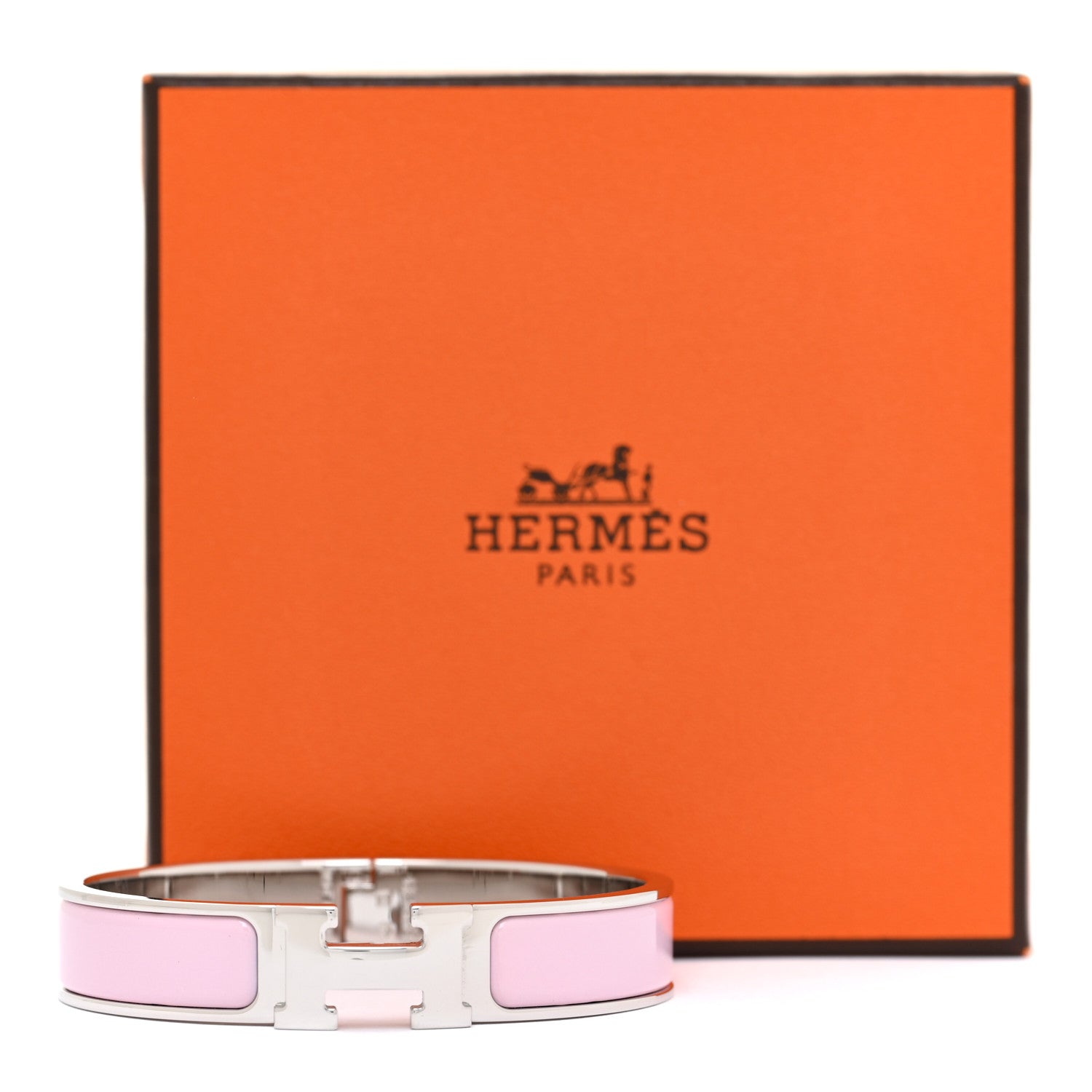 Hermes Enamel Narrow Clic Clac H Bracelet PM Sugar Pink 12 of 12