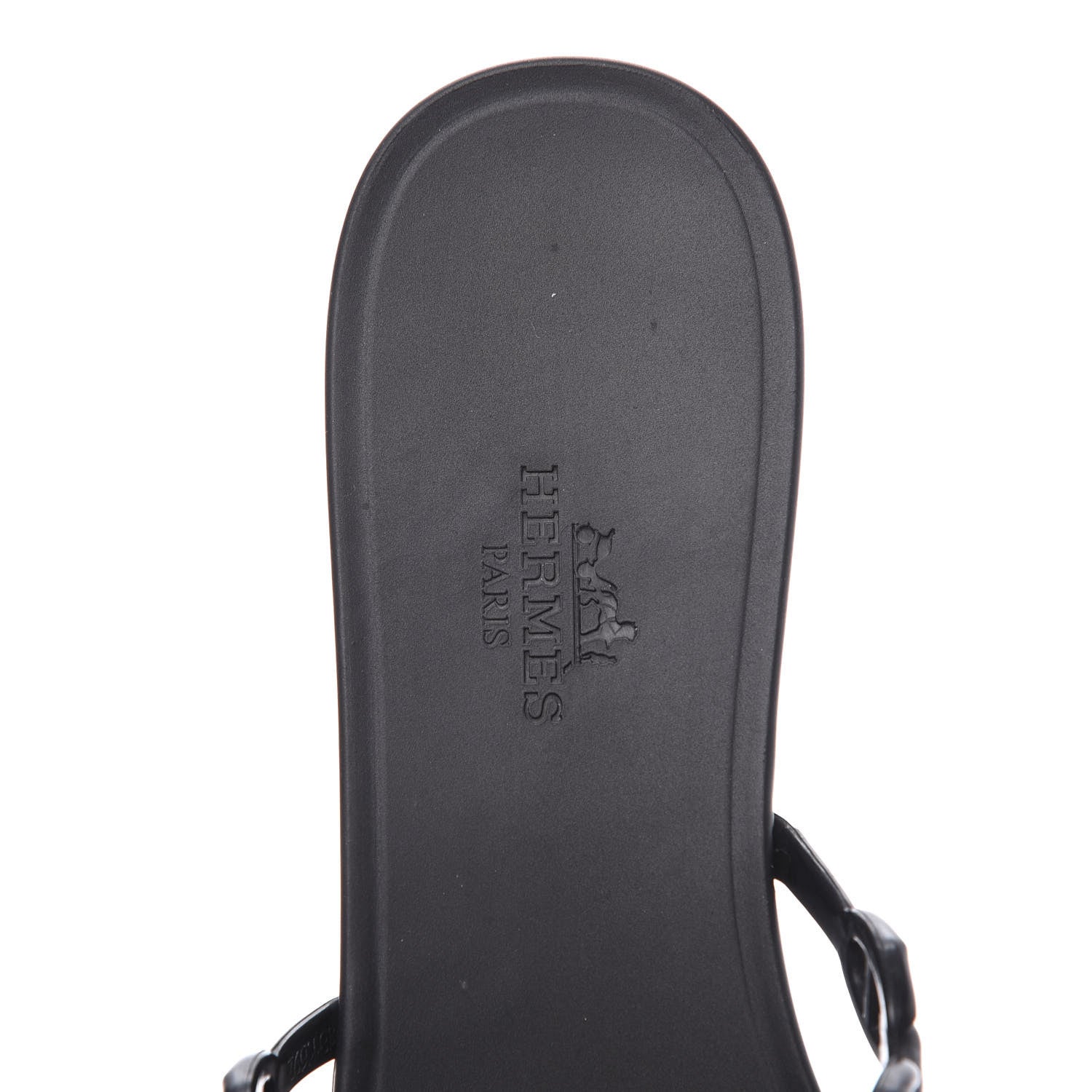 Hermes Rubber Chaine d'Ancre Rivage Sandals 37 Black 8 of 10