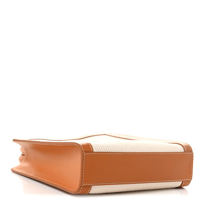 Celine Canvas Calfskin Mini Vertical Cabas Natural Tan 4 of 9
