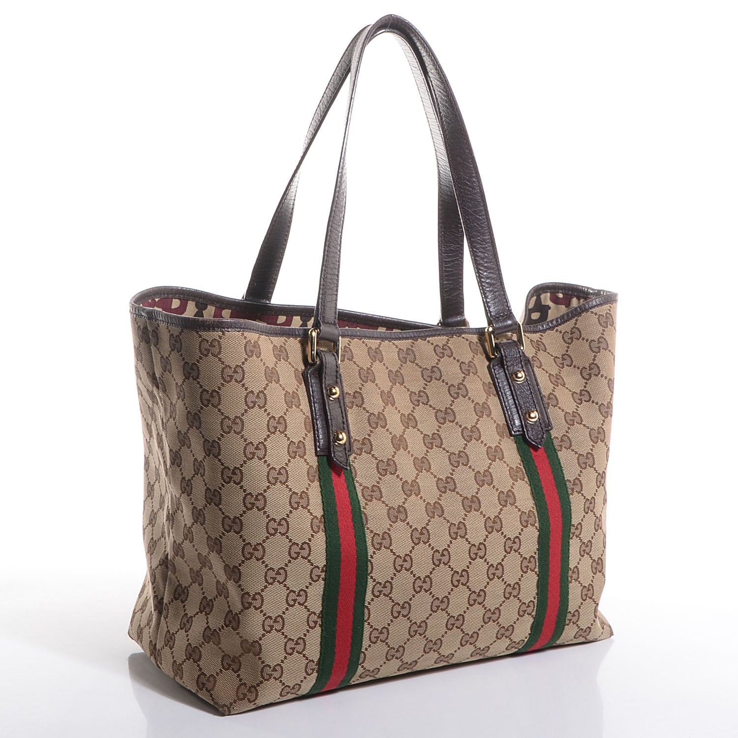 Gucci Monogram Large Jolicoeur Tote Brown 3 of 7