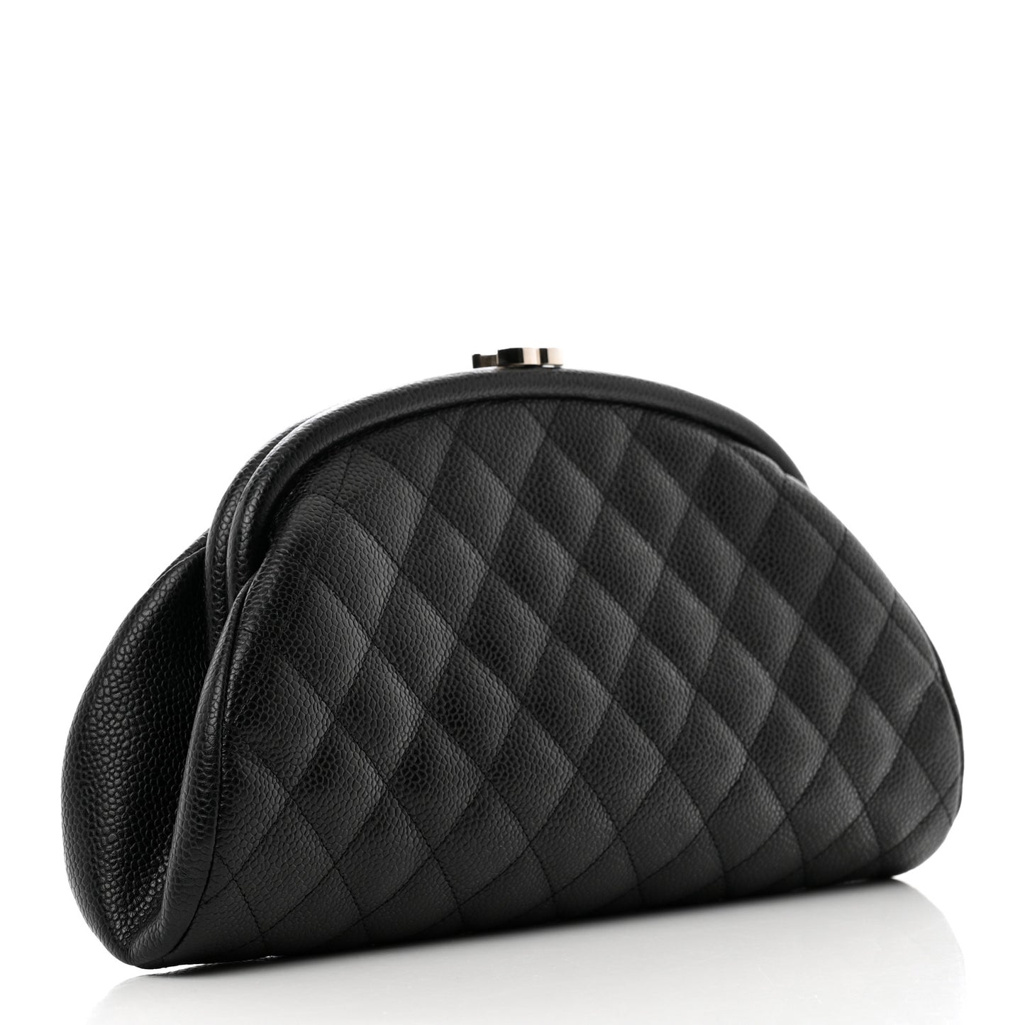 Caviar Quilted Timeless Clutch Black