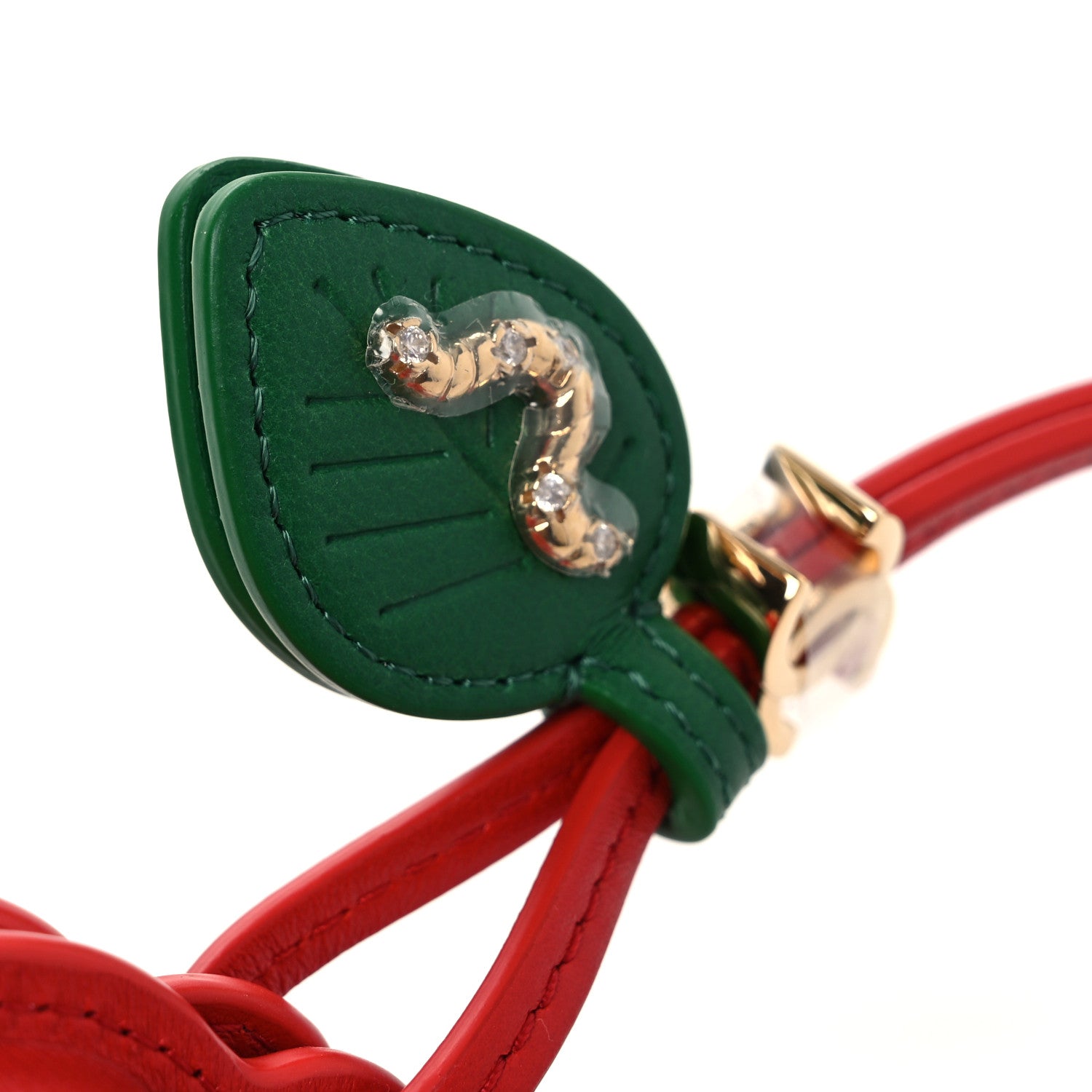 Chanel Lambskin Apple Mini Bag Charm  Red Green 7 of 8