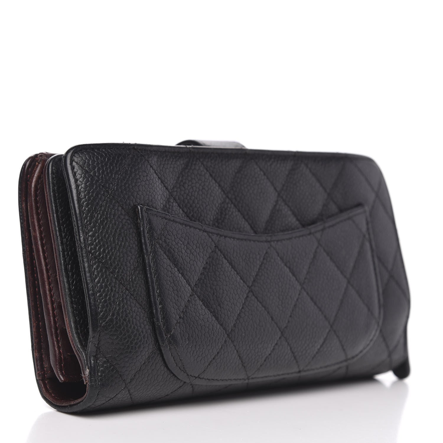 Chanel Caviar Quilted CC French Wallet Black 3 of 16