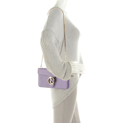Gucci Lambskin 1973 Chain Shoulder Bag Lilac 2 of 9