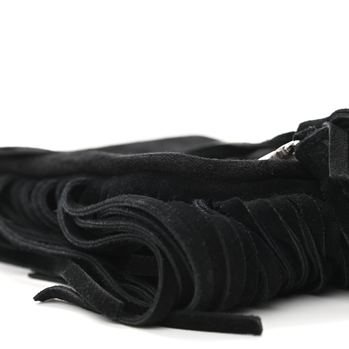 Suede Fringe Toy Monogram Anita Crossbody Bag Black