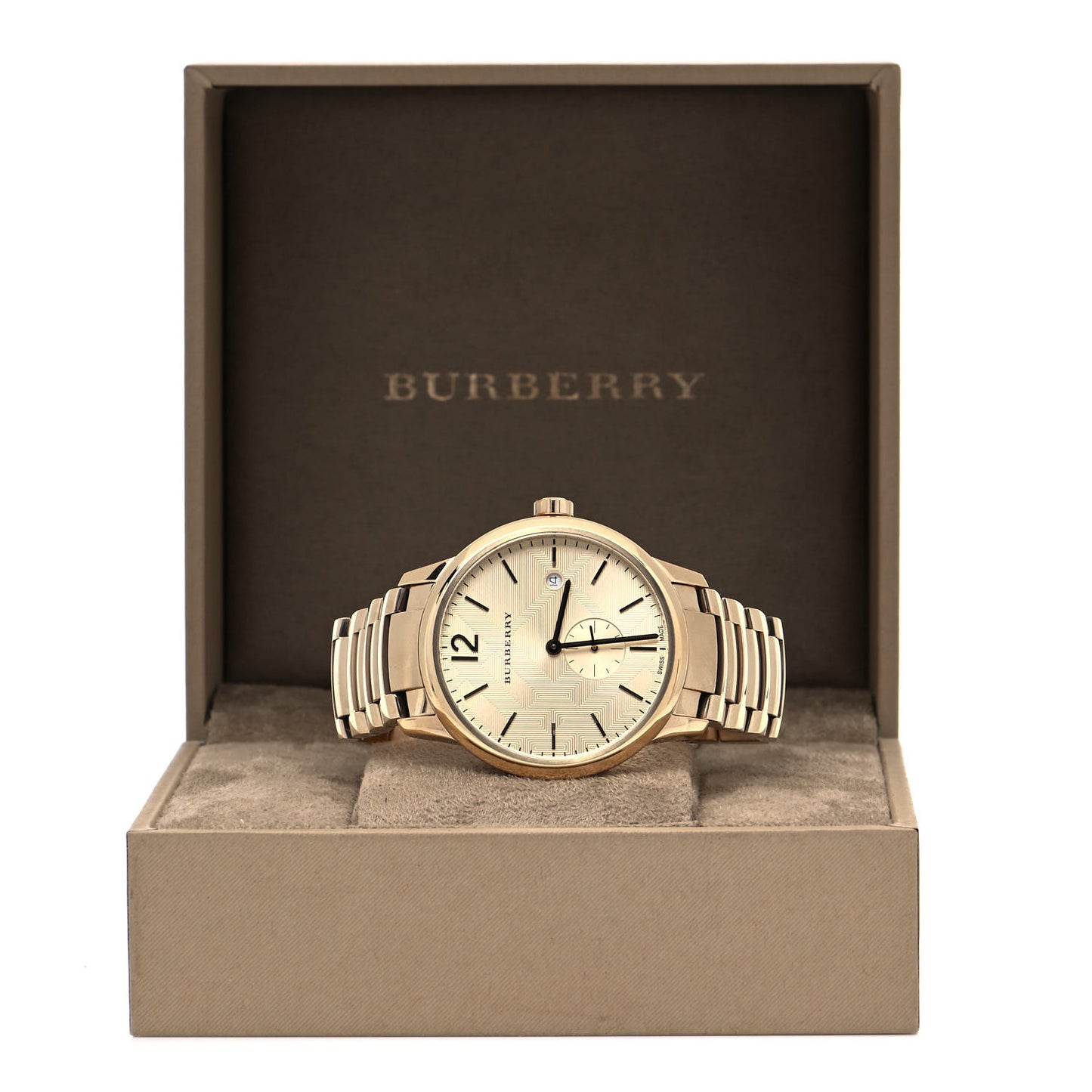 Stainless Steel 40mm Classic Round Quartz Watch Gold BU10006