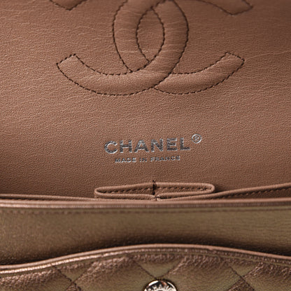 Chanel Iridescent Goatskin Quilted Medium Double Flap Bronze 8 of 10