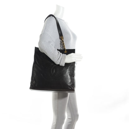 Chanel Lambskin CC Shopper Tote Black 2 of 9