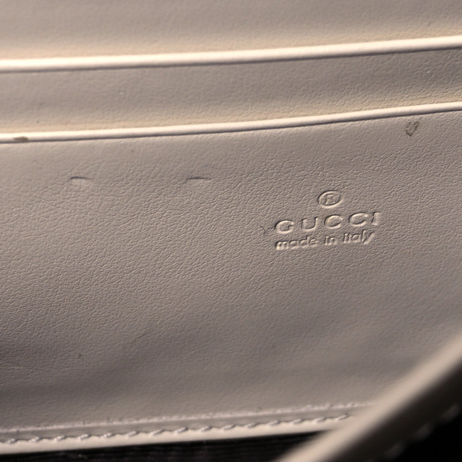 Gucci Calfskin Matelasse GG Marmont Chain Wallet Mystic White 6 of 11