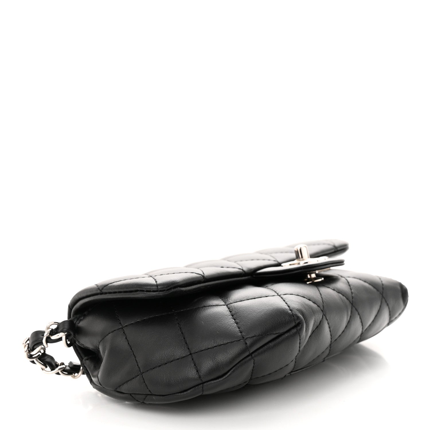 Chanel Calfskin Quilted CC Uniform Flap Belt Bag Black 4 of 11