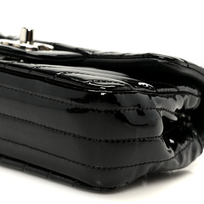 Chanel Patent Calfskin Chevron Quilted Extra Mini Flap Black 11 of 12