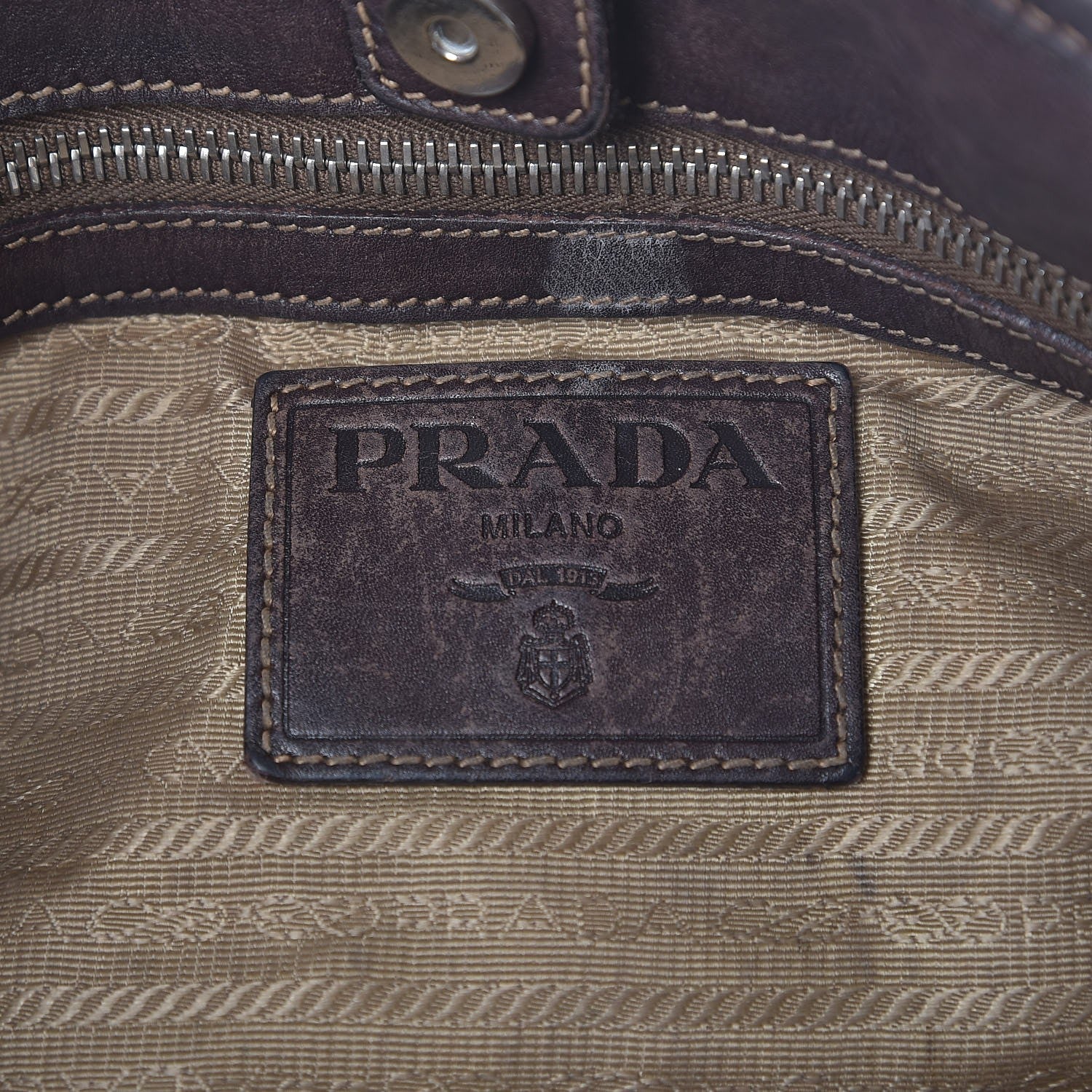 Prada Jacquard Logo Tote Corda Moro 7 of 20
