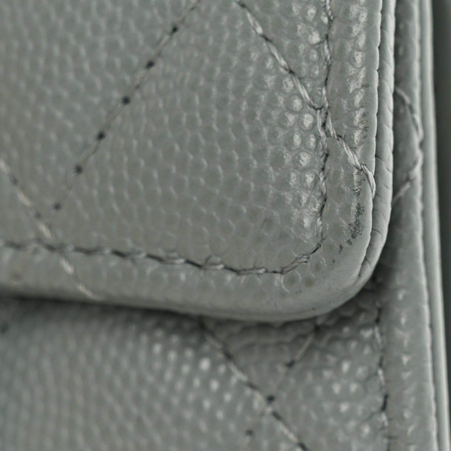 Chanel Caviar Quilted Classic 4 Key Holder Wallet Grey 16 of 17