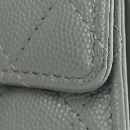 Chanel Caviar Quilted Classic 4 Key Holder Wallet Grey 16 of 17