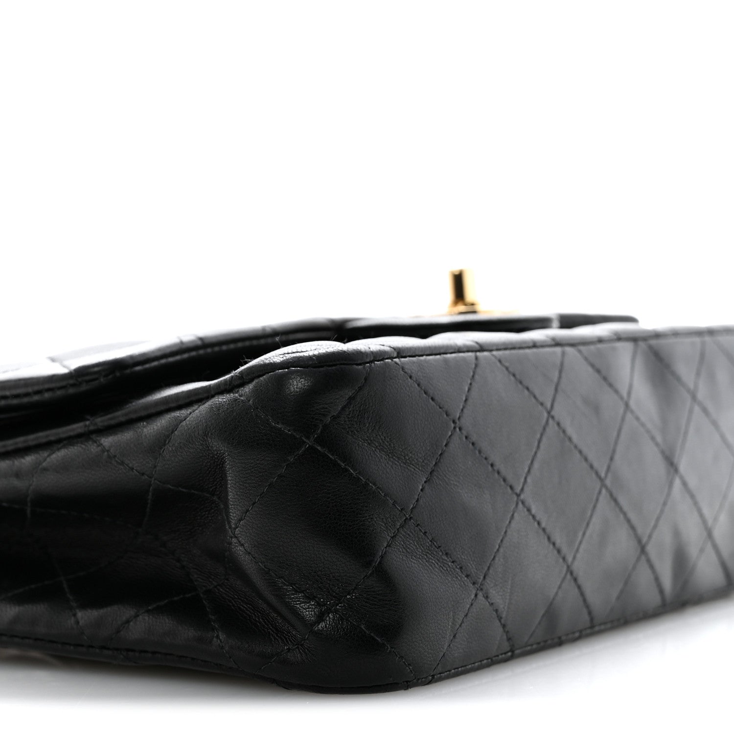 Chanel Lambskin Quilted Medium Double Flap Black 9 of 13