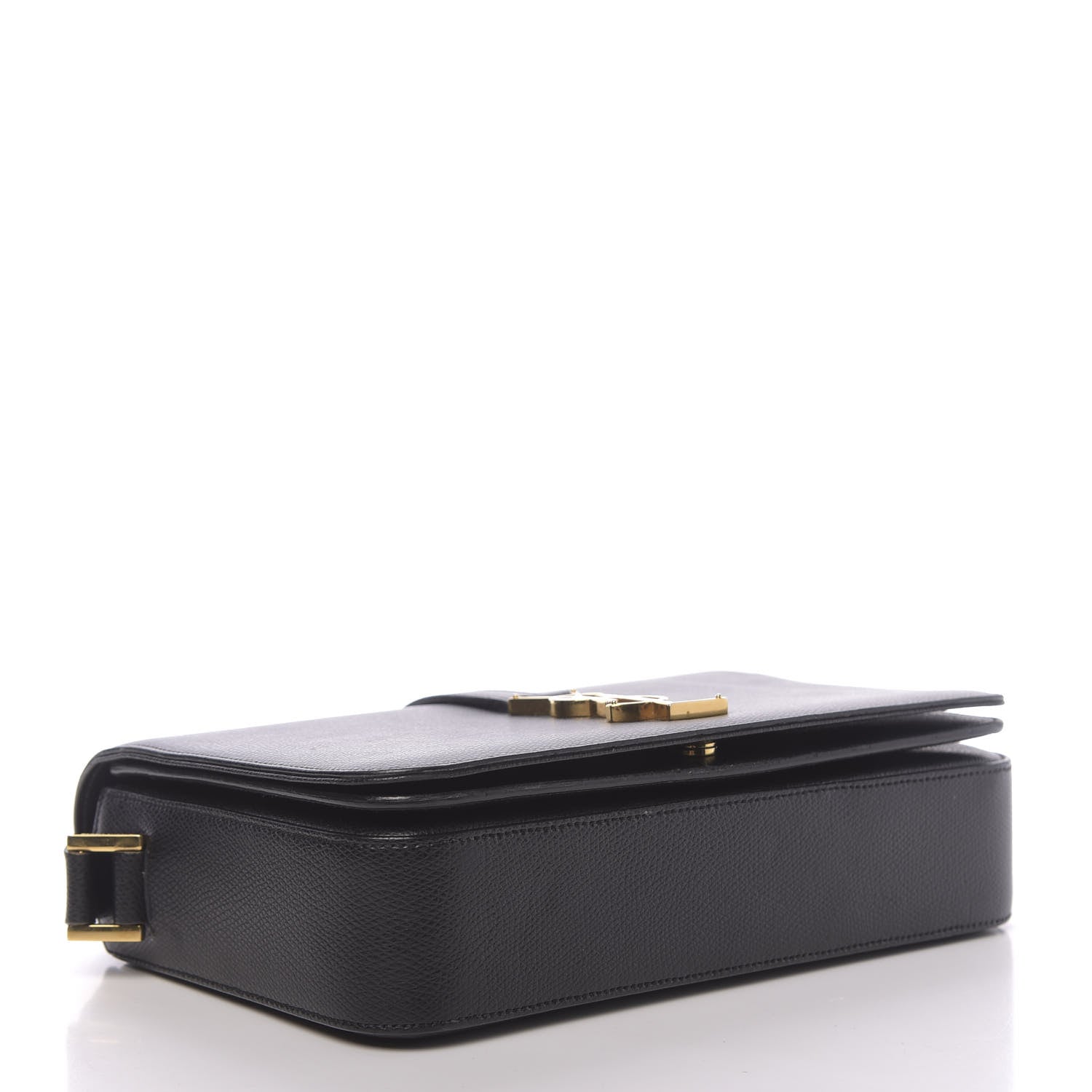 Saint Laurent Textured Calfskin Medium Classic Monogram Universite Bag Black 5 of 16