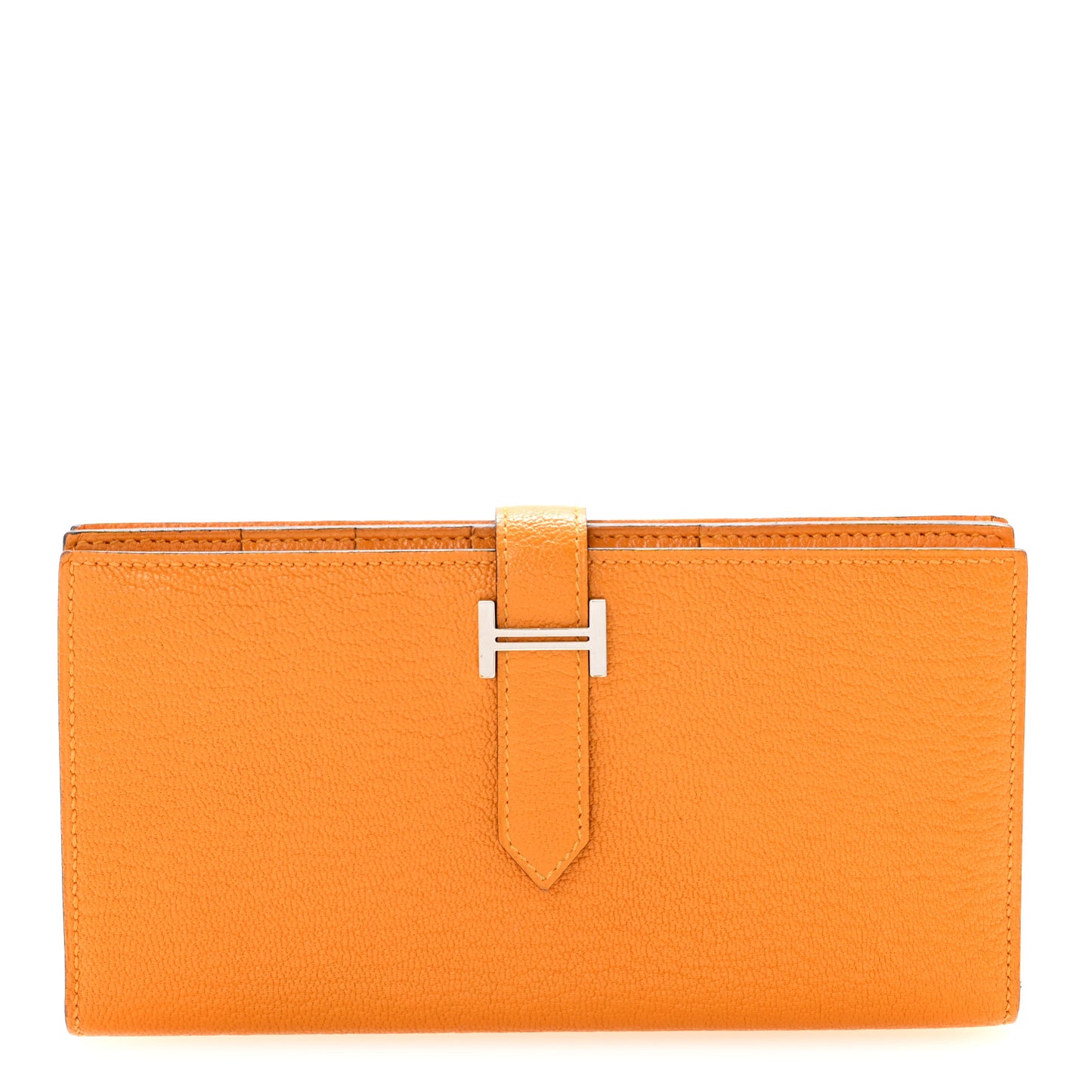 Chèvre Mysore Bearn Gusset Wallet Jaune Ambre