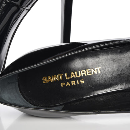 Saint Laurent Patent Calfskin Janis 105 Pumps 37.5 Nero Black 8 of 10