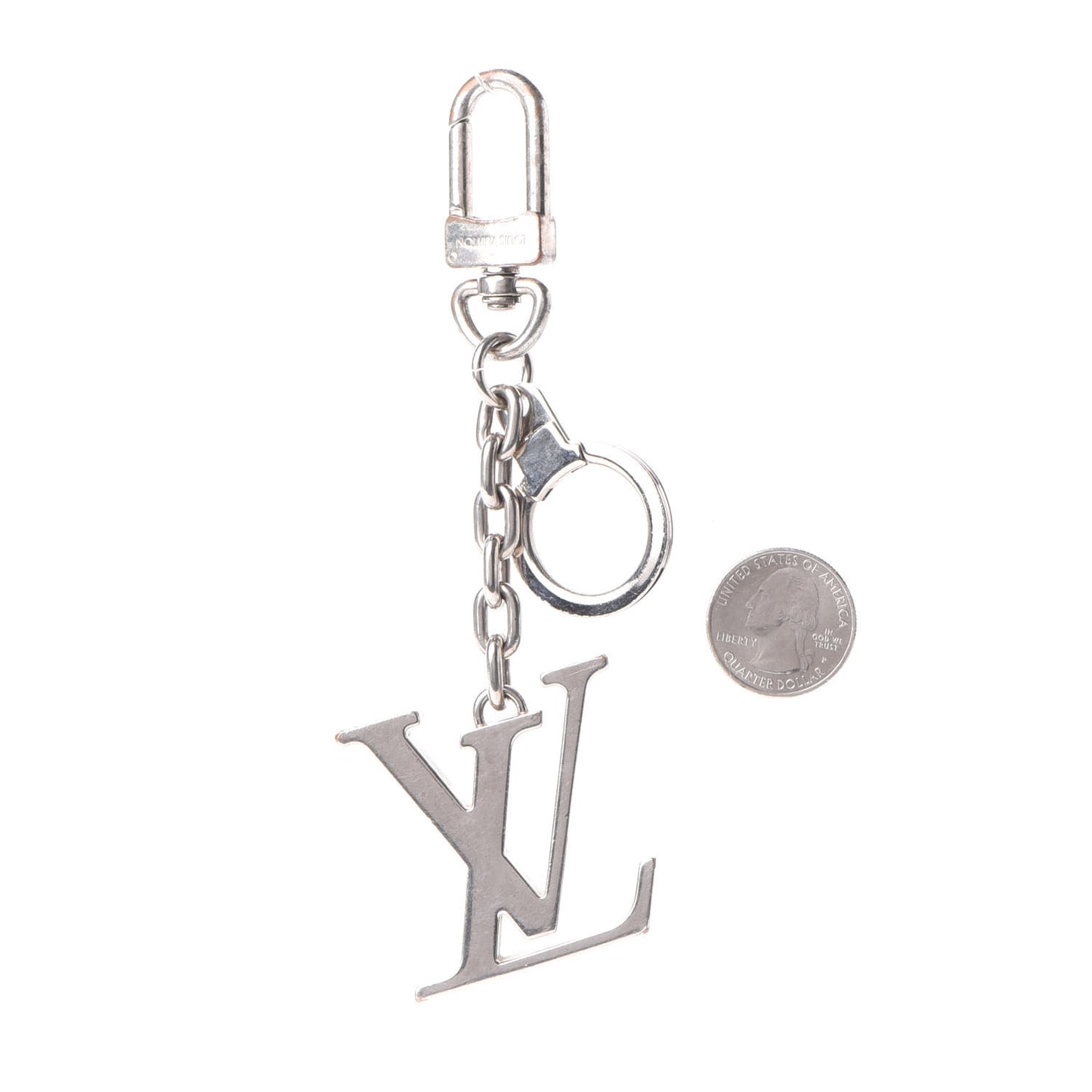 LV Initials Key Holder Silver