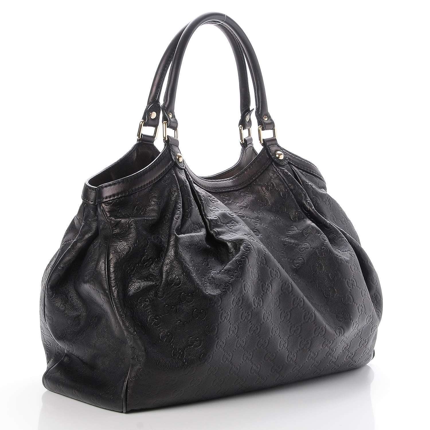 Gucci Guccissima Large Sukey Tote Black 3 of 7