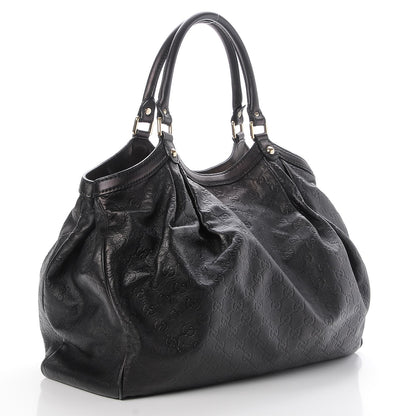 Gucci Guccissima Large Sukey Tote Black 3 of 7
