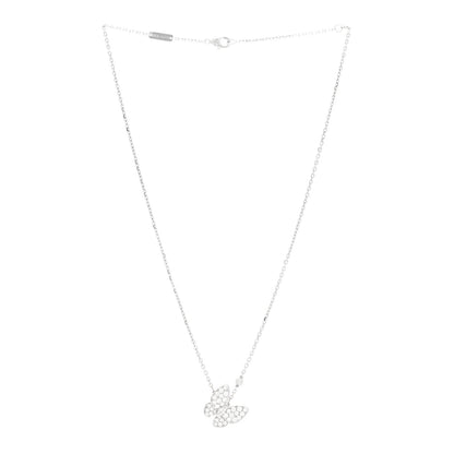 Van Cleef & Arpels 18K White Gold Diamond Two Butterfly Pendant Necklace 3 of 5