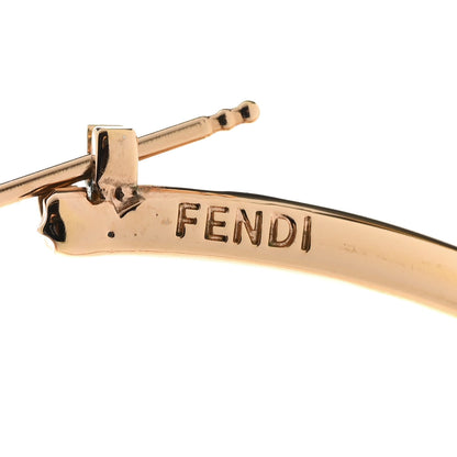 Fendi Metal Enamel Large F is Fendi Hoop Earrings Yellow Gold 4 of 6