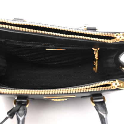 Prada Saffiano Lux Mini Galleria Double Zip Tote Black 5 of 11