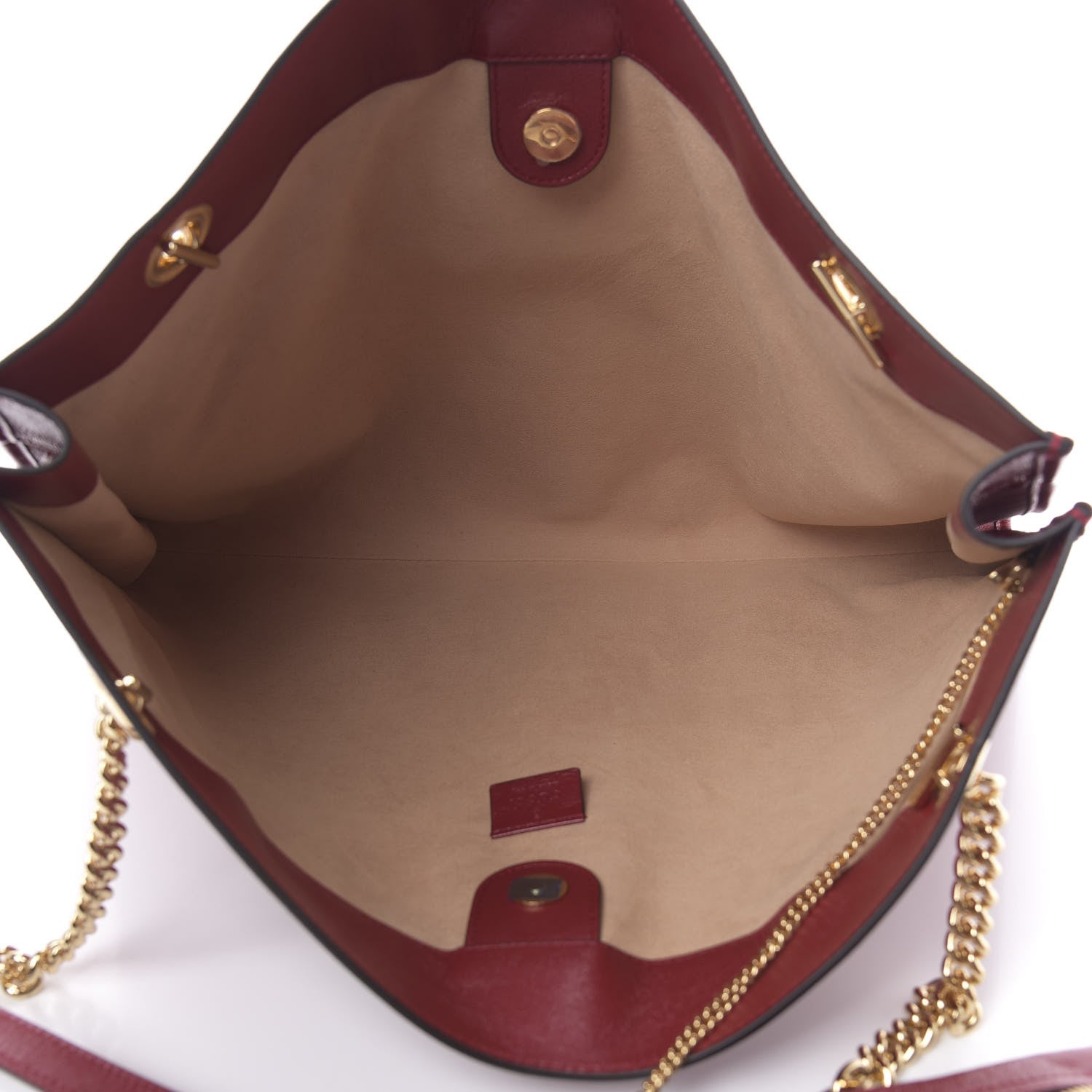 Gucci Calfskin Large Rajah Chain Tote Romantic Cherry 6 of 11