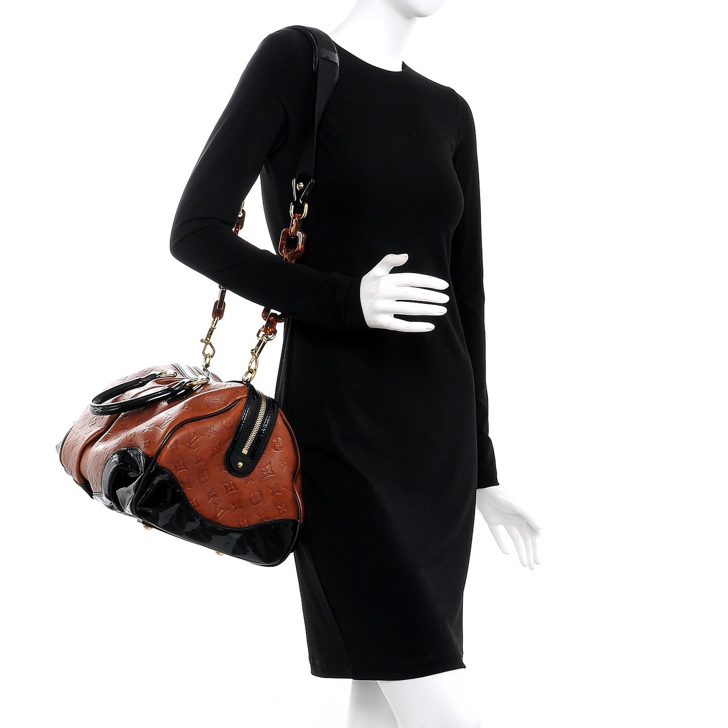 Cuir Embossed Monogram Stephen Bag Fauve