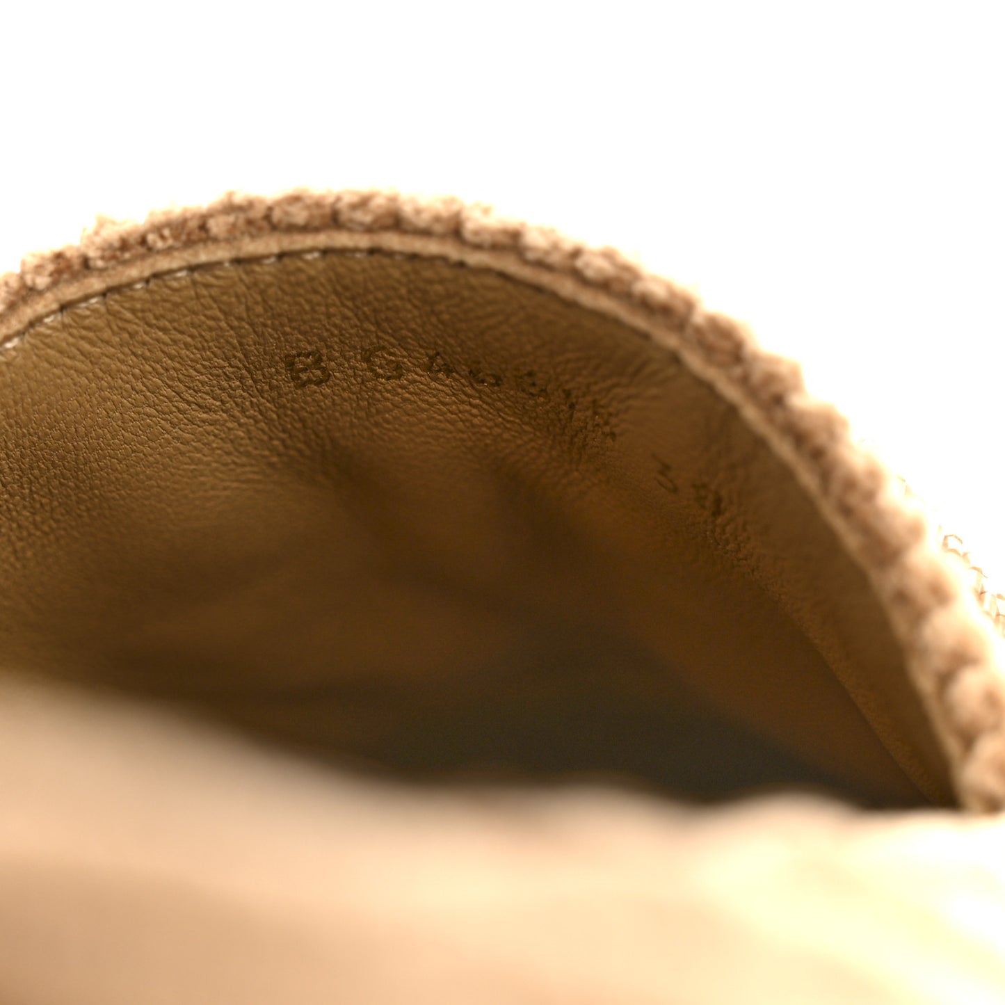 Corduroy Grosgrain Cap Toe CC Espadrille Flats 38 Dark Beige Black