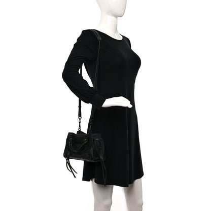 Balenciaga Grained Calfskin Neo Classic Black Hardware Mini City Black 2 of 9