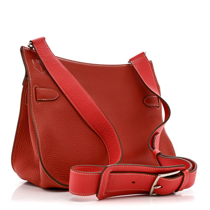 Hermes Taurillon Clemence Bi-Color Jypsiere 31 Sanguine Bougainvillea 3 of 10