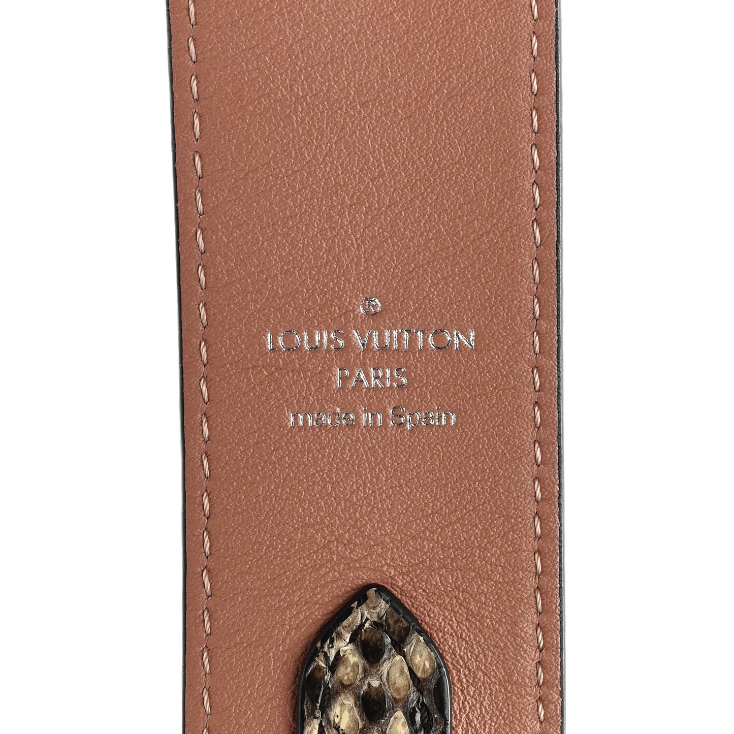 Snakeskin Bandouliere Shoulder Strap Natural