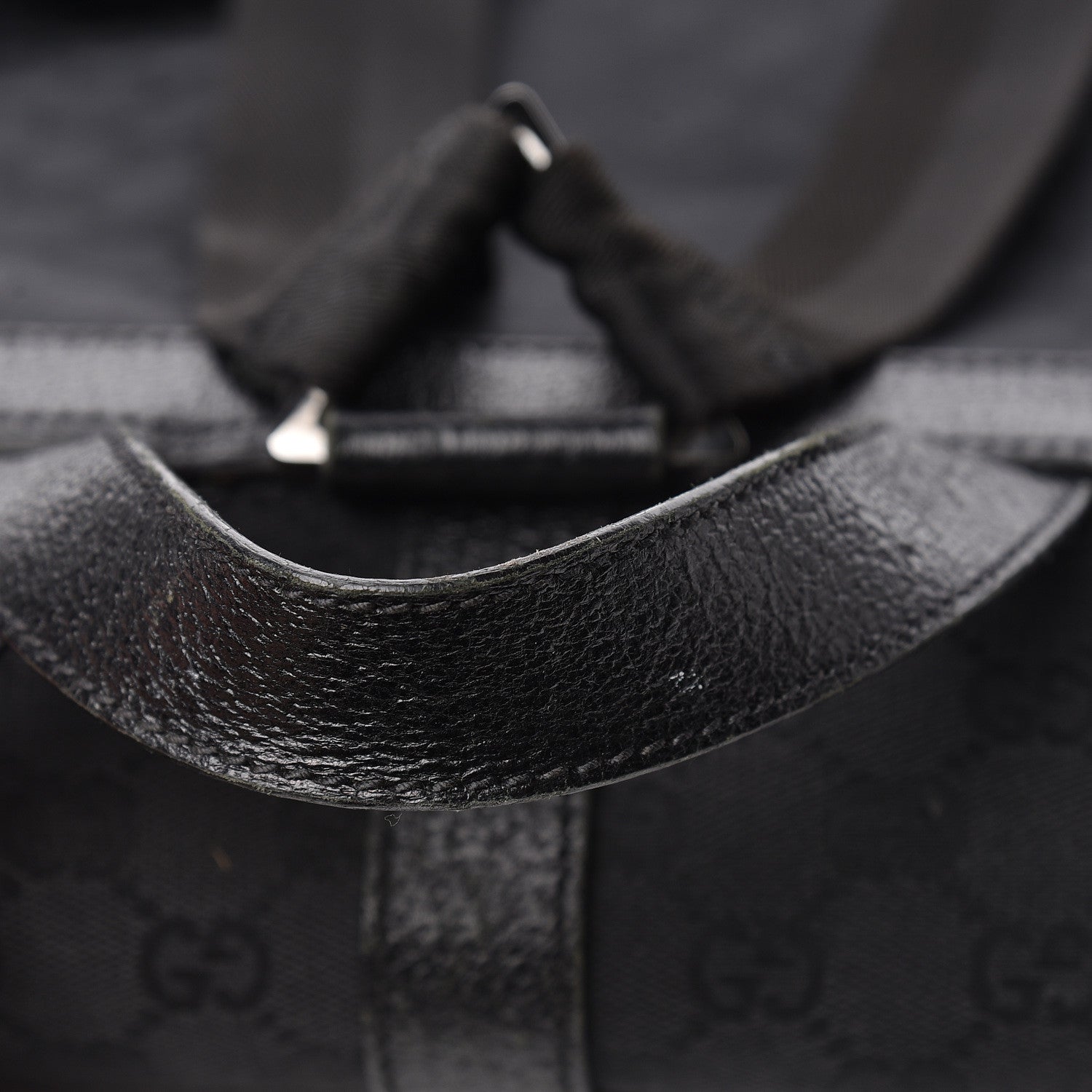 Gucci GG Monogram Single Buckle Backpack Black 8 of 18